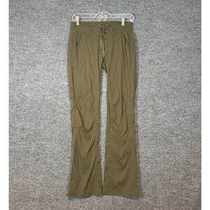 Prana Pants Womens 0 Green Hiking Pants Flare Leg Performance Stretch Outdoors